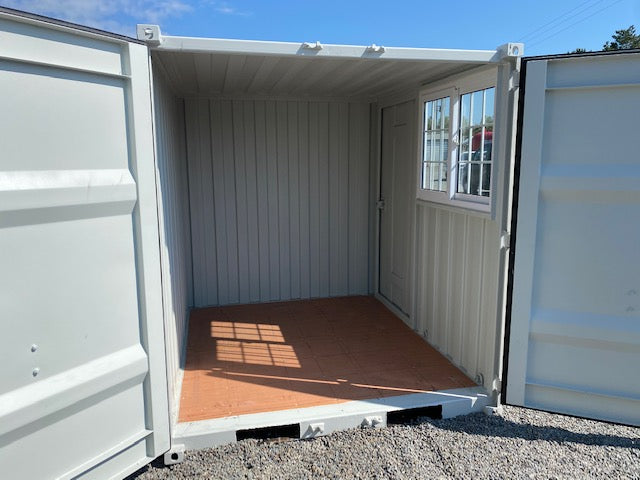 New 8ft Shipping Container with Side Door & Window