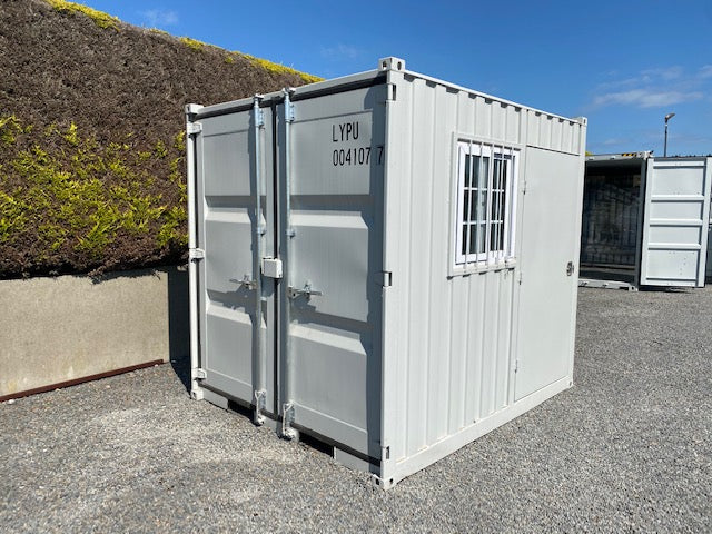 New 9ft Shipping Container with Side Door & Window