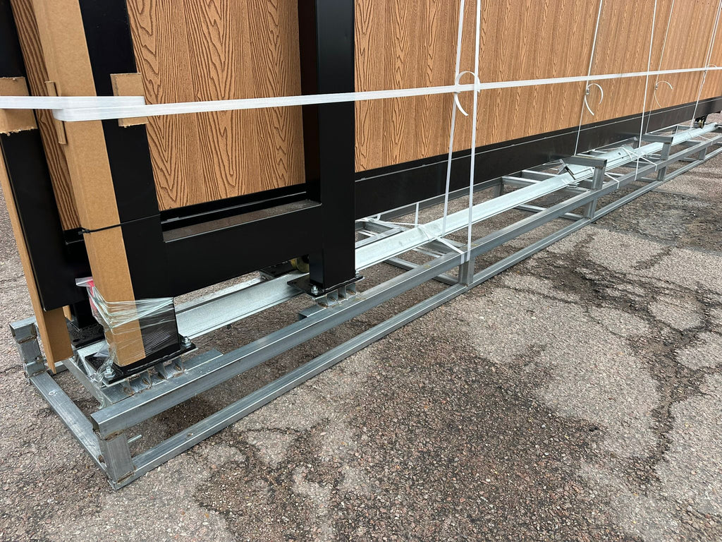 New 20ft PD20MS Electric Cantilever Gate with TEAK Composite Finish
