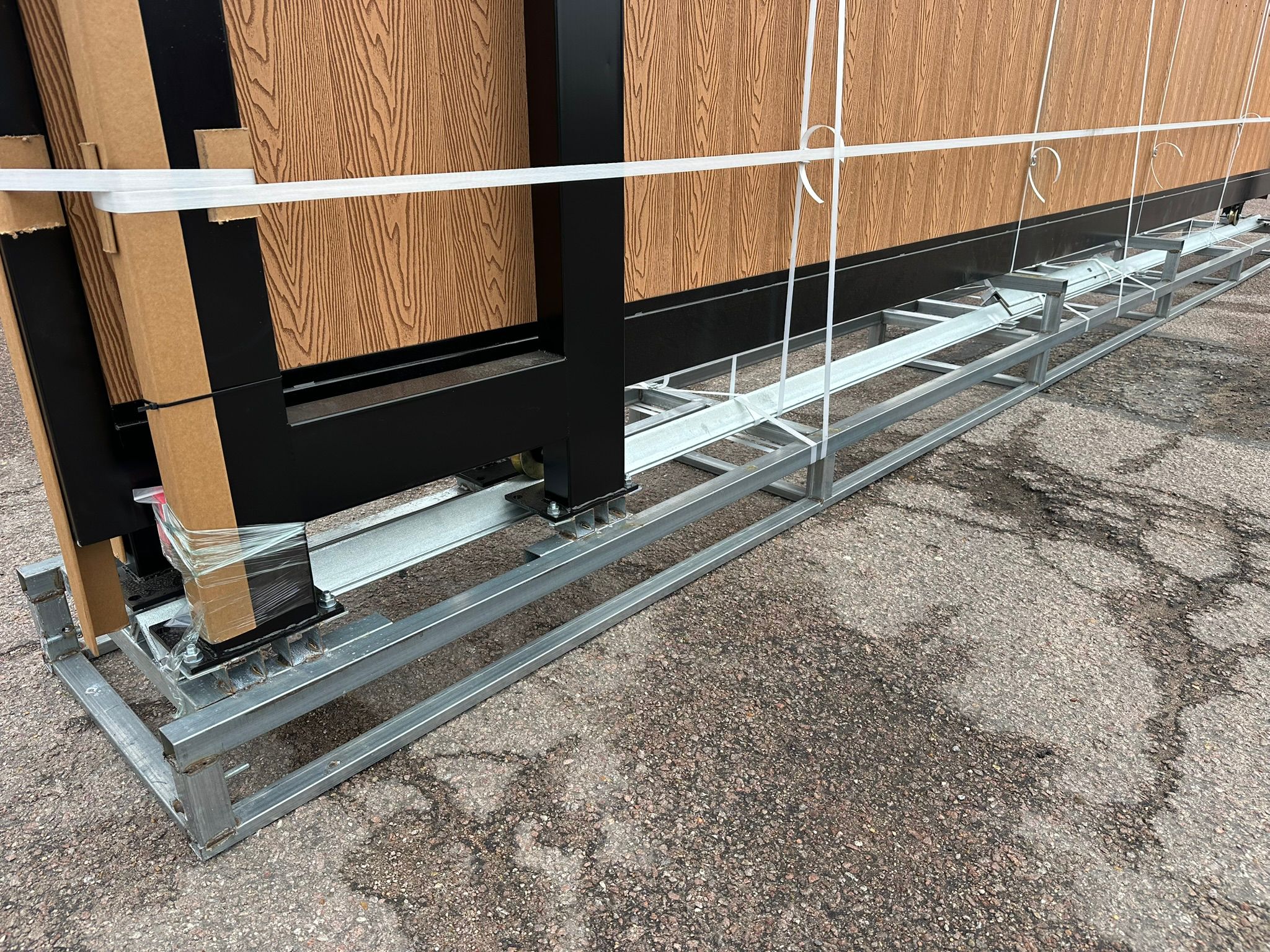 New 20ft PD20MS Electric Cantilever Gate with TEAK Composite Finish