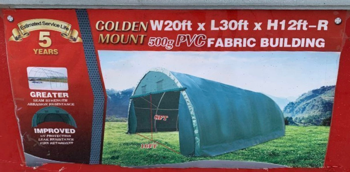 S203012R Green PVC Shelter
