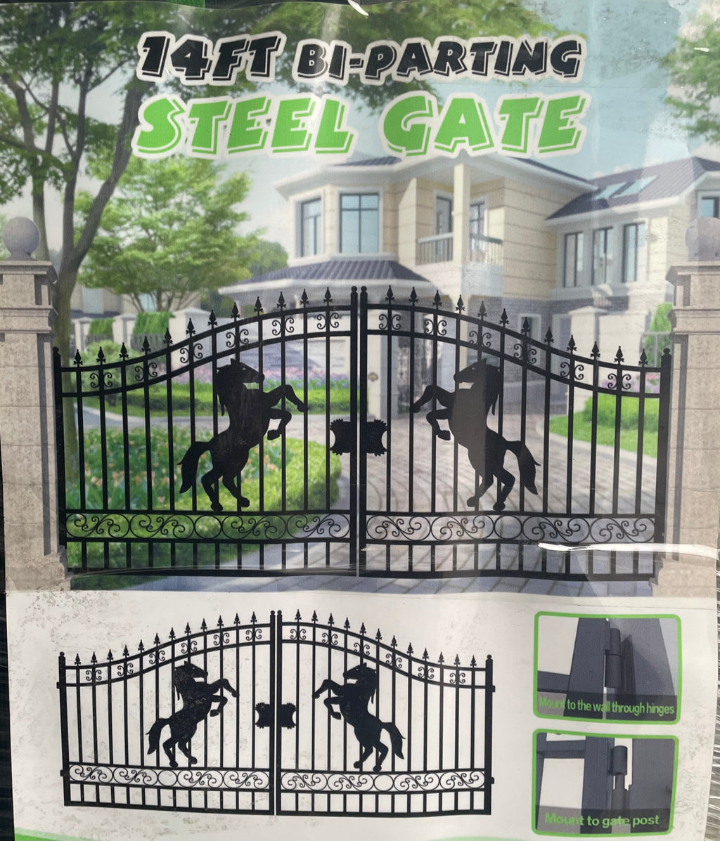 New 14ft Bi-Parting Gates (Horse Design)