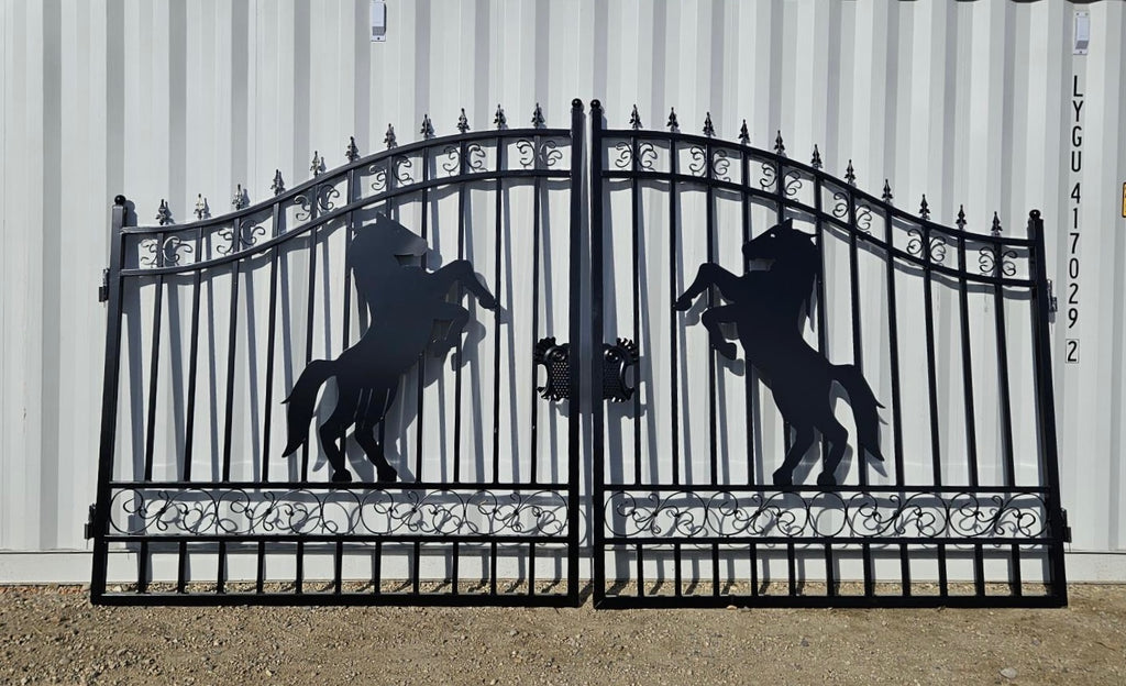 New 14ft Bi-Parting Gates (Horse Design)