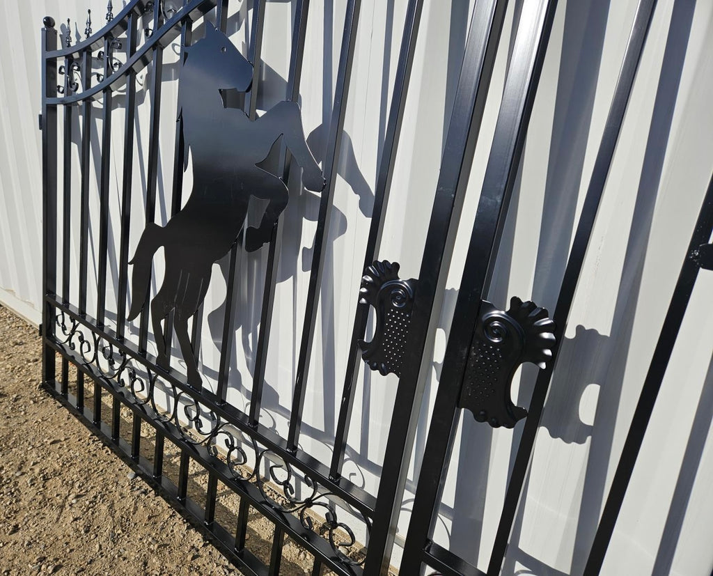 New 14ft Bi-Parting Gates (Horse Design)