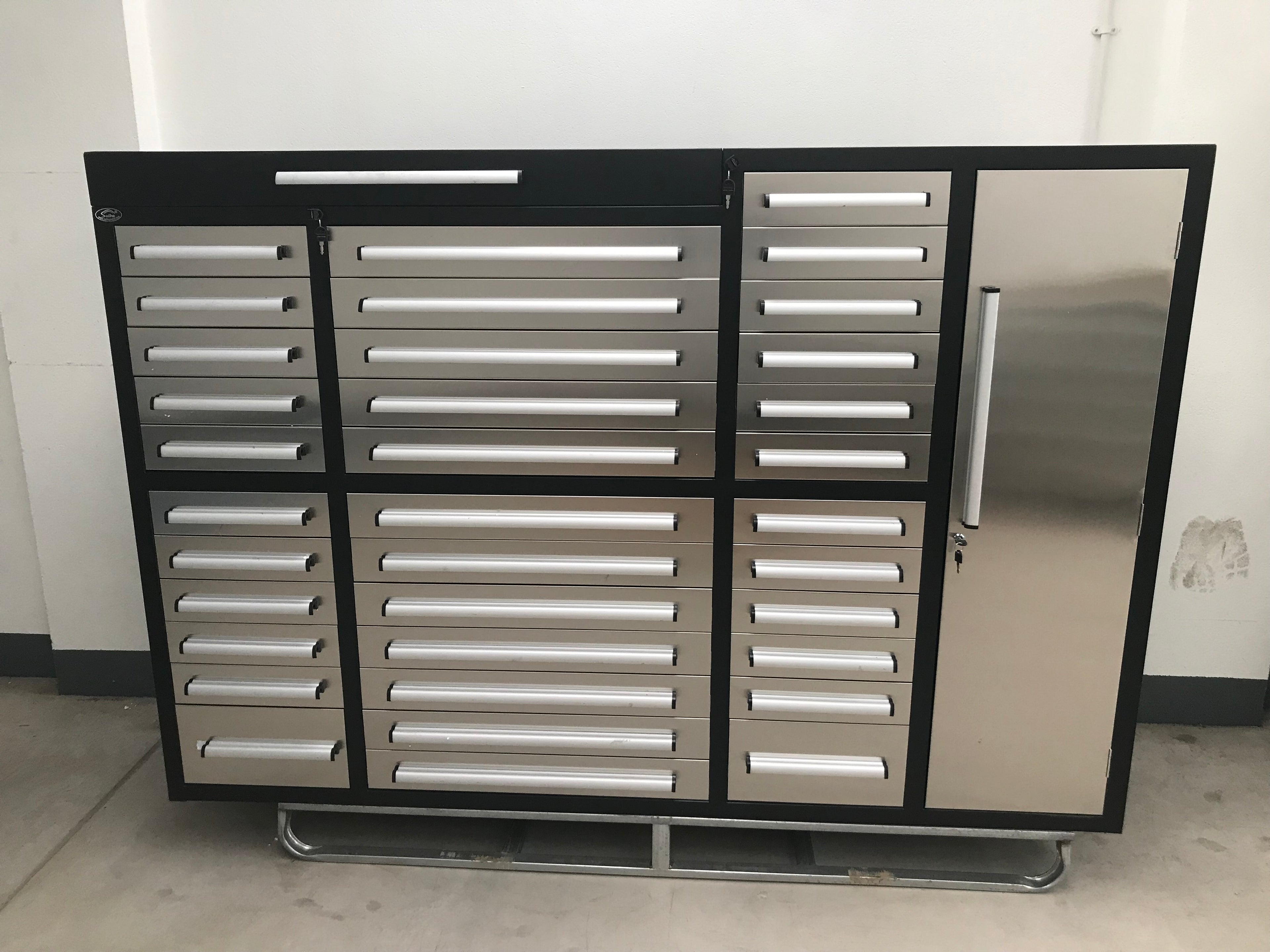 New Stainless Steel 7ft Workbench with 35 Drawers