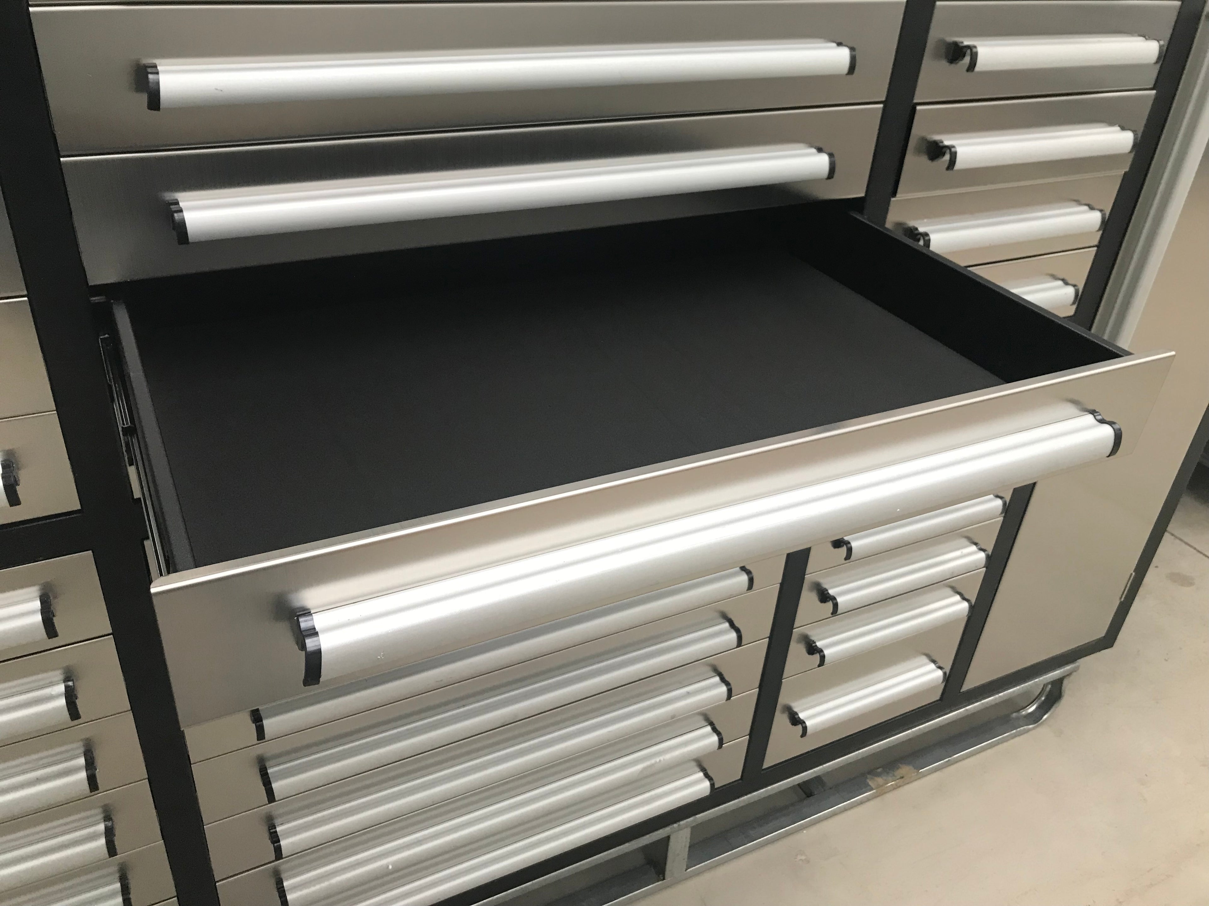 New Stainless Steel 7ft Workbench with 35 Drawers