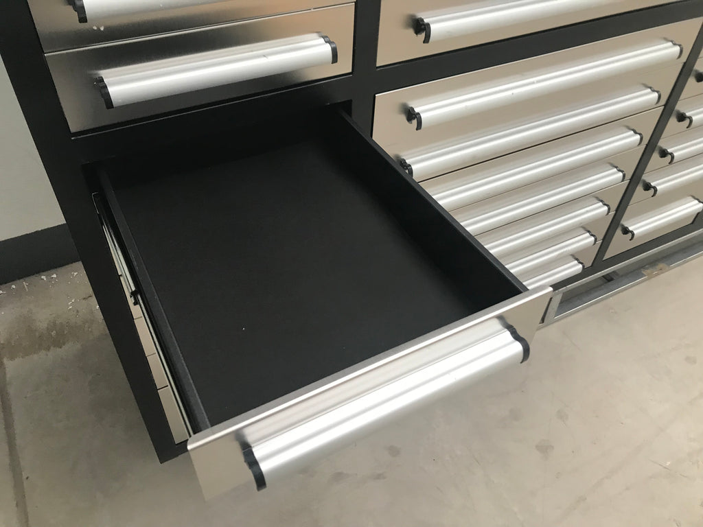 New Stainless Steel 7ft Workbench with 35 Drawers