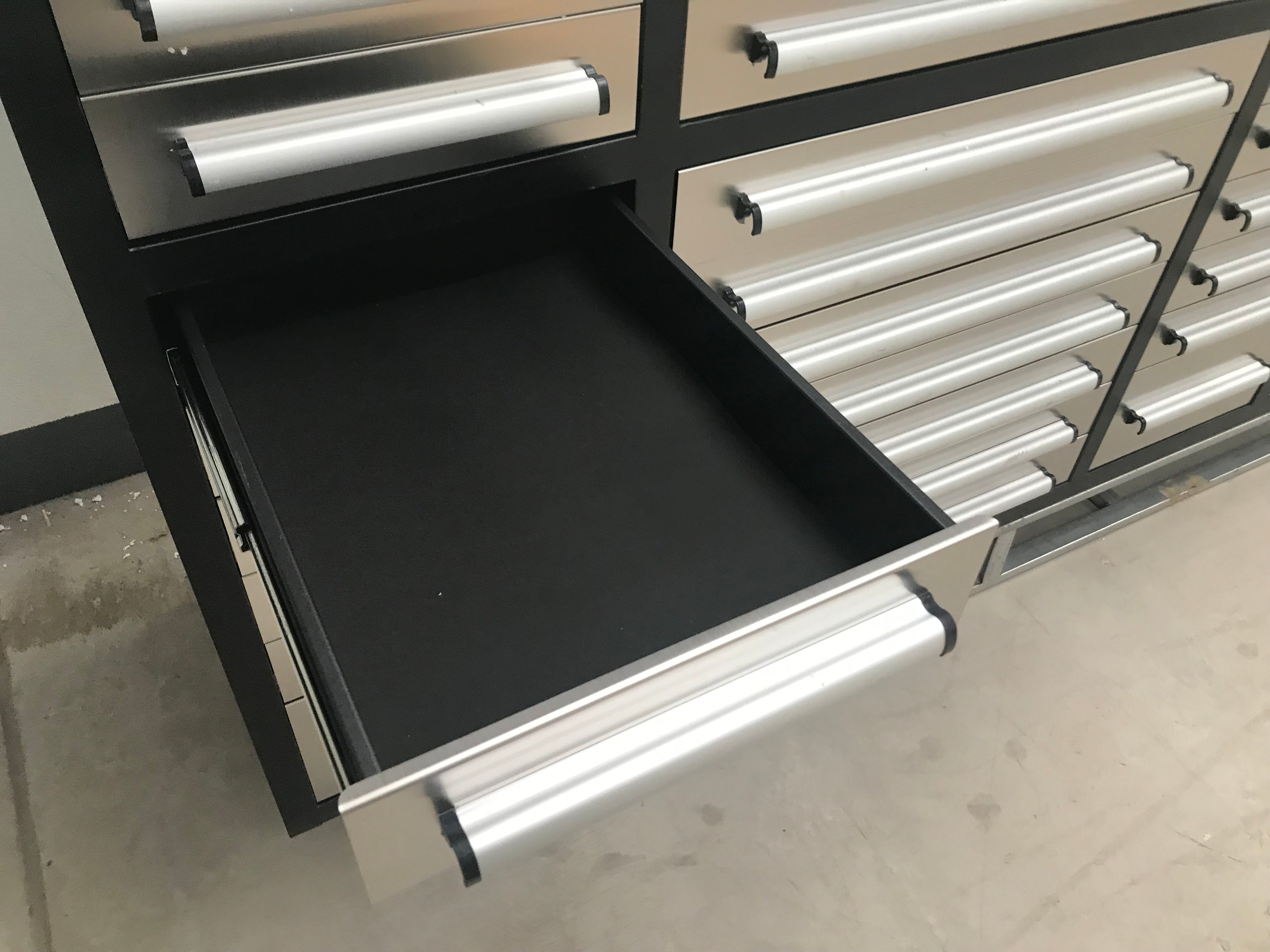 New Stainless Steel 7ft Workbench with 35 Drawers