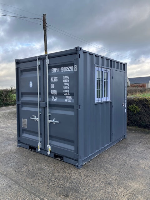 New 9ft Shipping Container with Side Door & Window