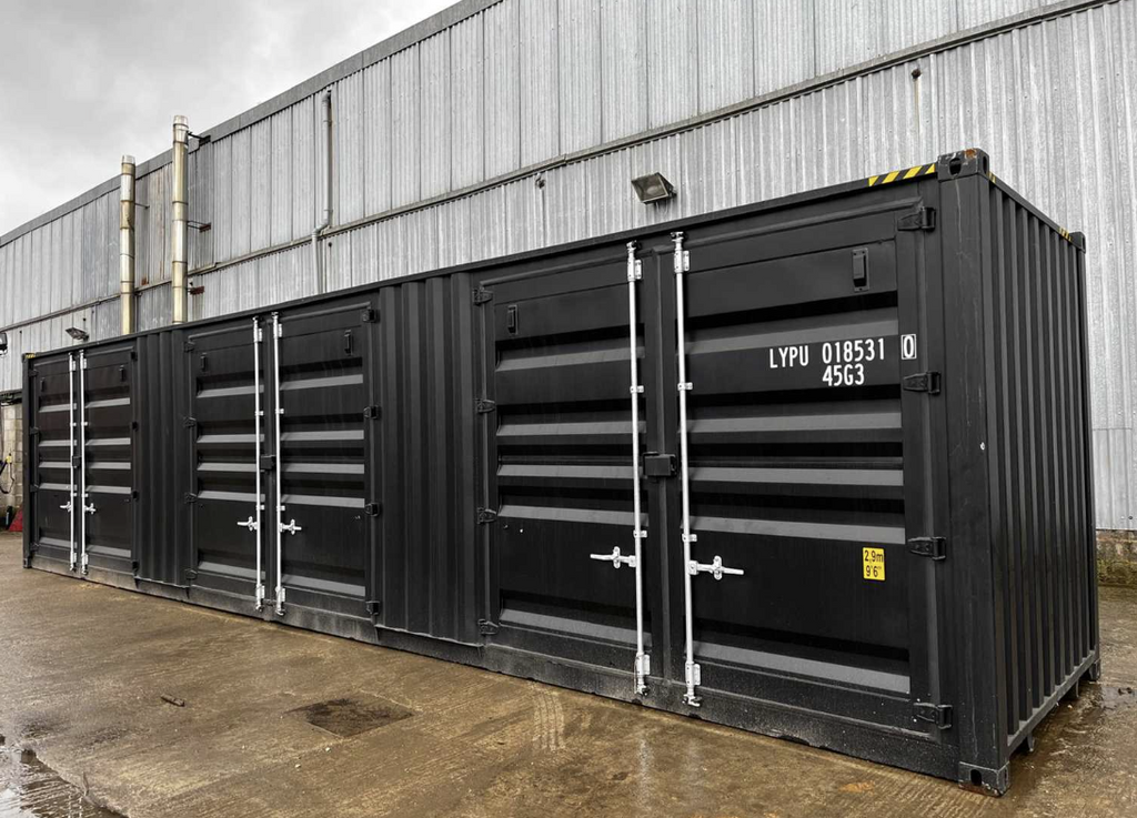 40ft High Cube Container with 3 Side Doors (1 Ship) BLACK