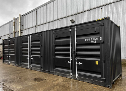 40ft High Cube Container with 3 Side Doors (1 Ship) BLACK