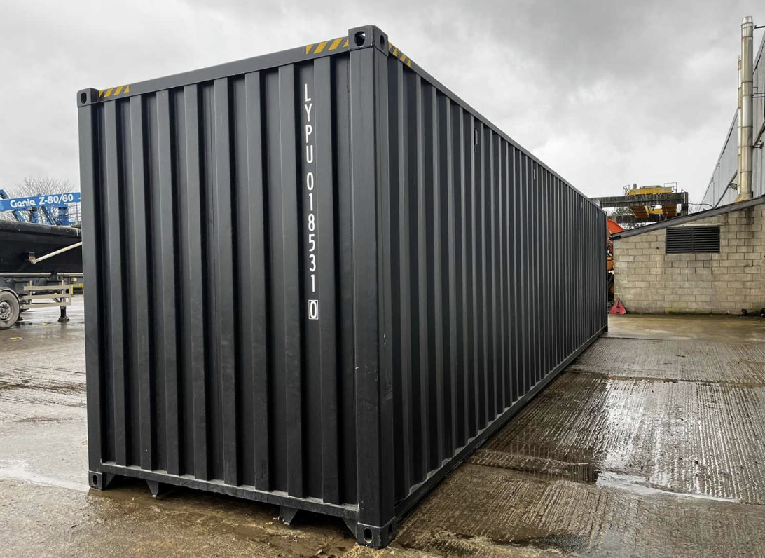 40ft High Cube Container with 3 Side Doors (1 Ship) BLACK