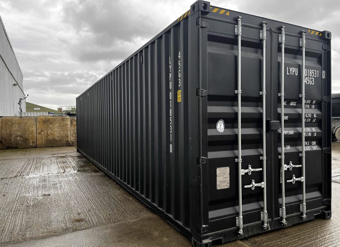 40ft High Cube Container with 3 Side Doors (1 Ship) BLACK
