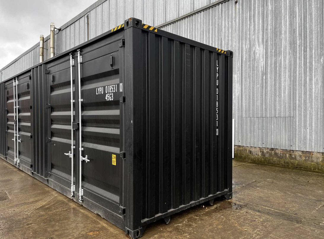 40ft High Cube Container with 3 Side Doors (1 Ship) BLACK