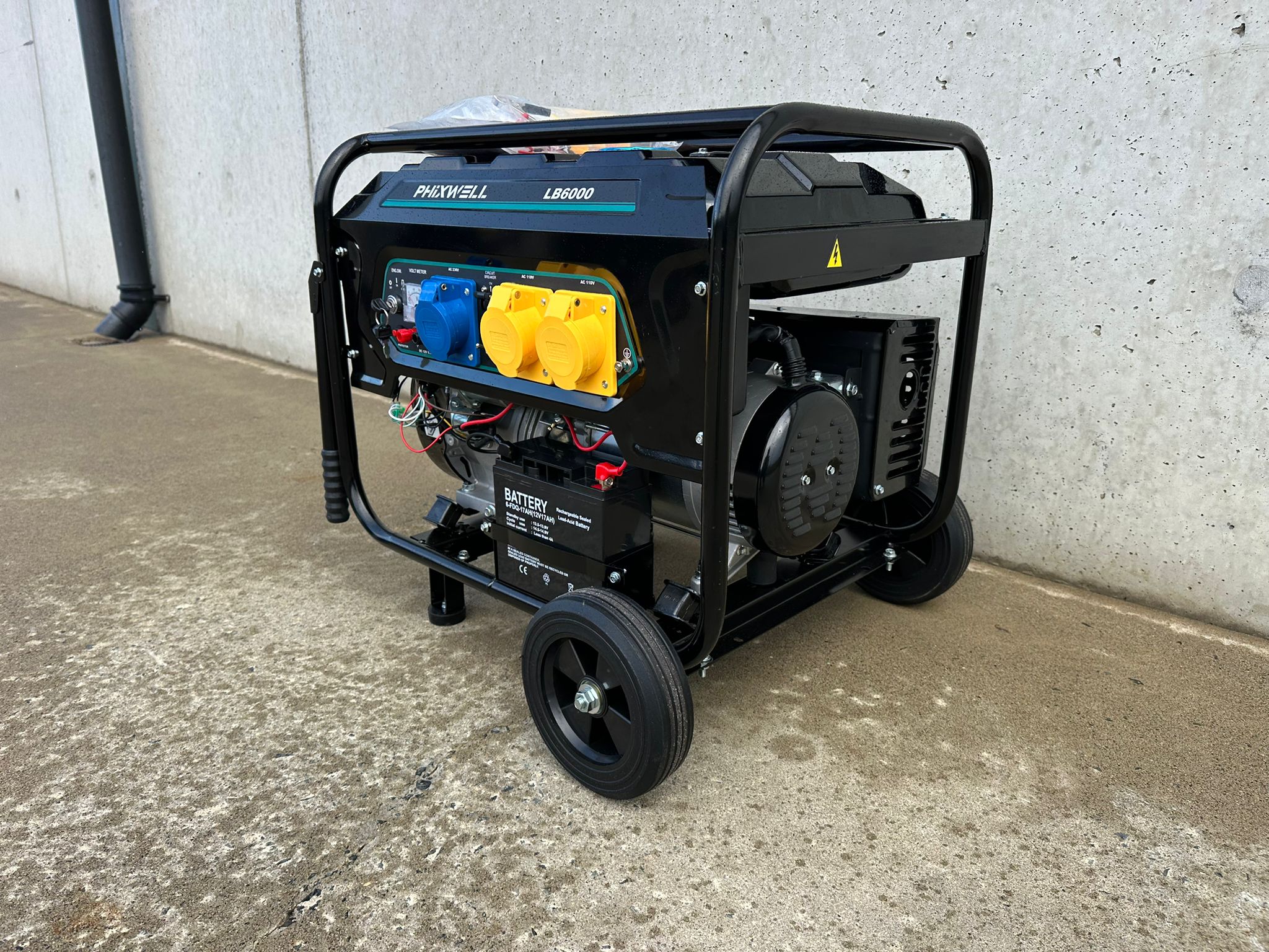 New Phixwell LB6000 Petrol Site Generator, 110V/ 230V, 15HP