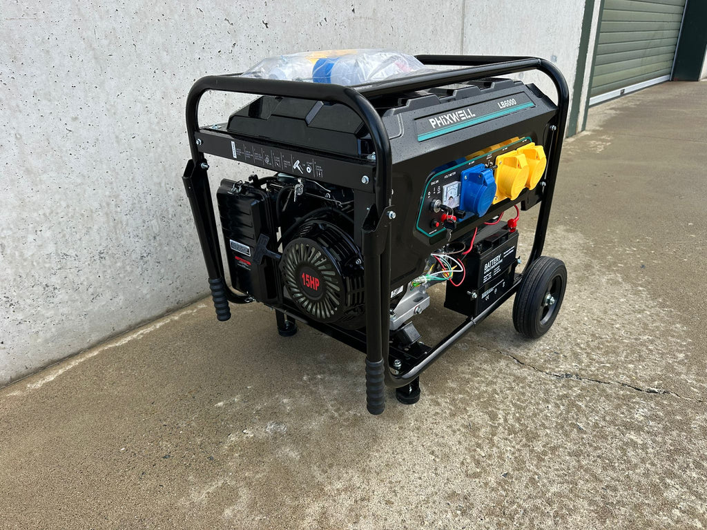 New Phixwell LB6000 Petrol Site Generator, 110V/ 230V, 15HP