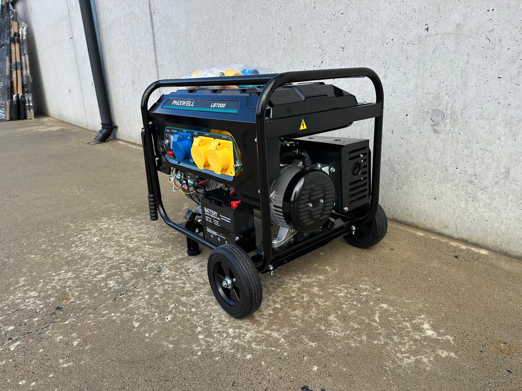 New Phixwell LB7000 Petrol Site Generator, 110V/ 230V, 17HP
