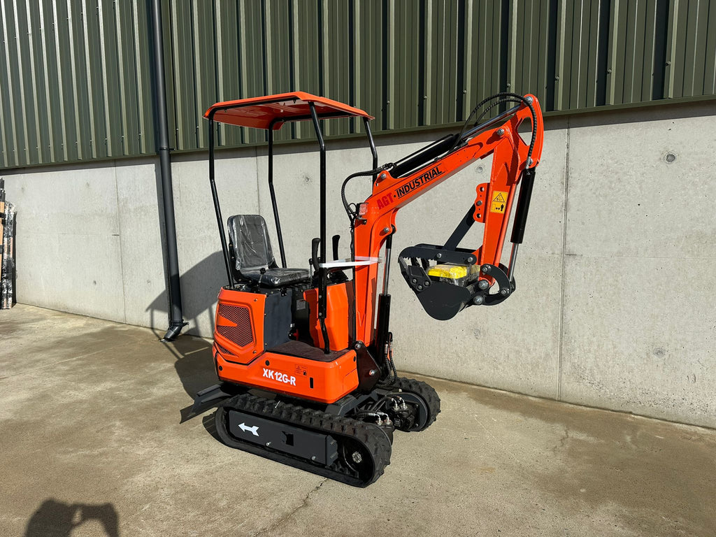 New AGT XK12G-R 1 Ton Mini Excavator, Rubber Tracks, Blade, Canopy, Petrol Engine (Copy)