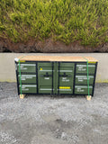 New Industrial Style 6.5ft Workbench with 6 Drawers & 2 Cabinets