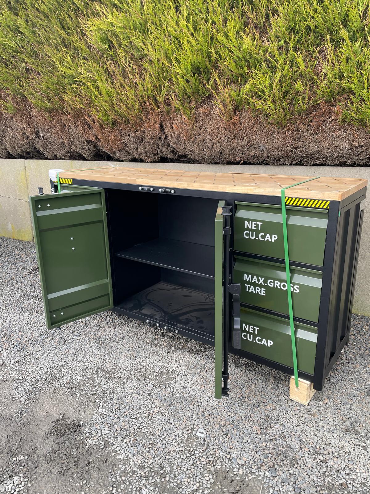 New Industrial Style 6.5ft Workbench with 6 Drawers & 2 Cabinets