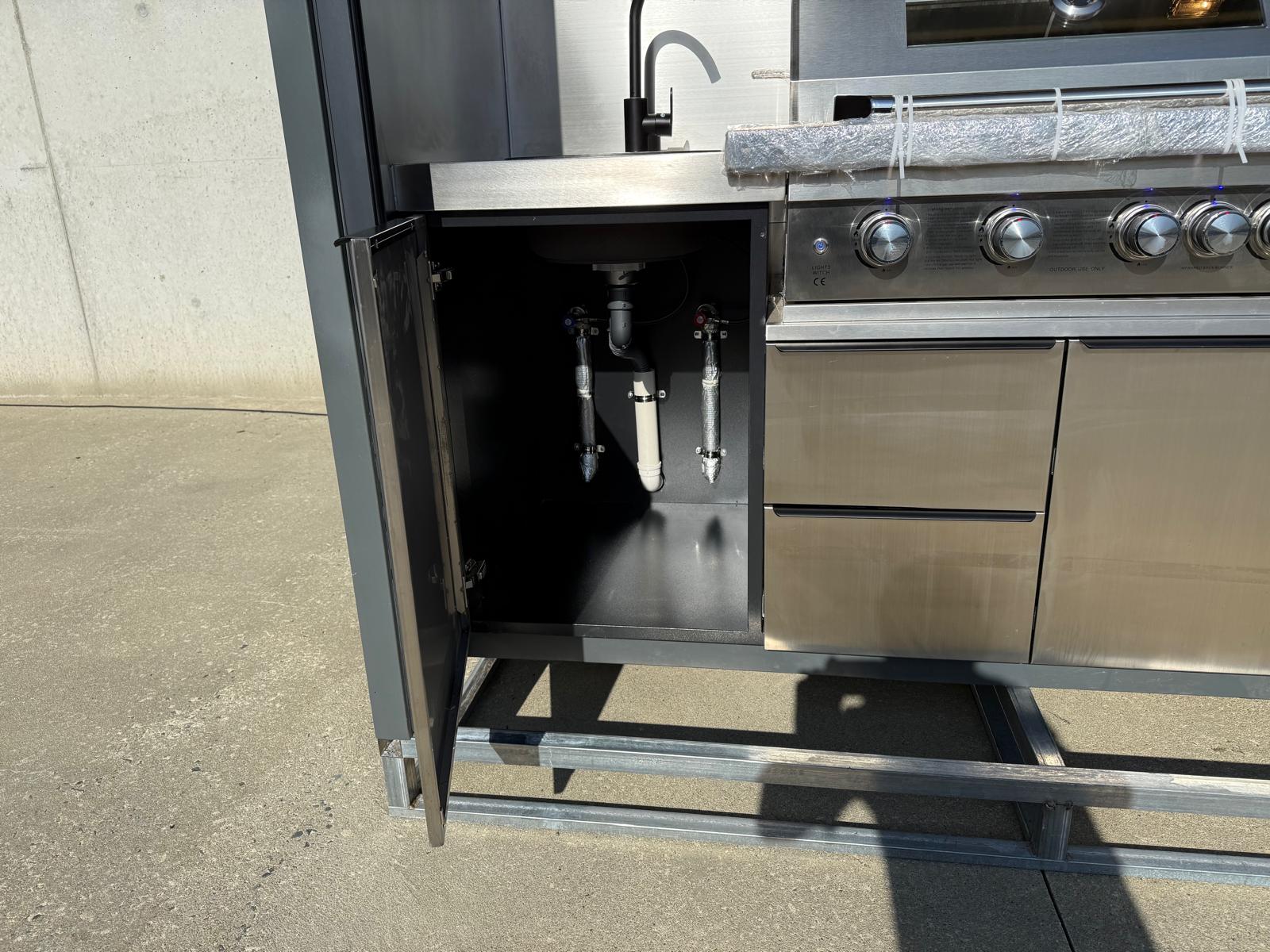 New 7ft Containerised Barbecue House with Electric Roller Shutter Door