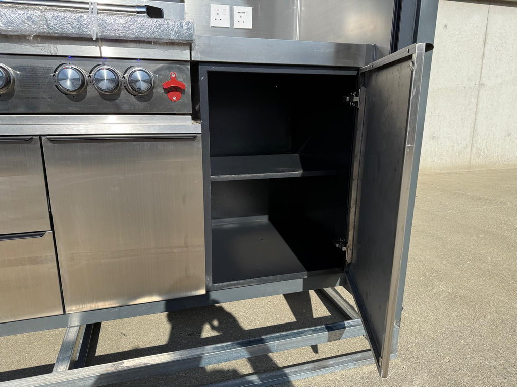 New 7ft Containerised Barbecue House with Electric Roller Shutter Door