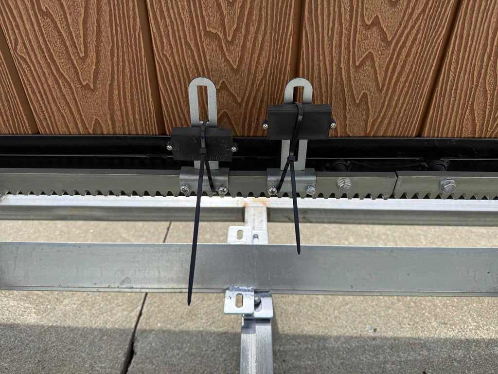 New 13ft PD13MS Electric Sliding Gate with Teak Composite Finish