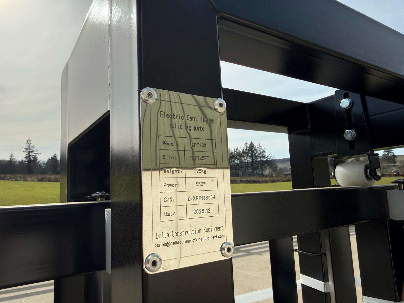 New 13ft XPF13S Electric Cantilever Gates with Electric Motor & Remotes
