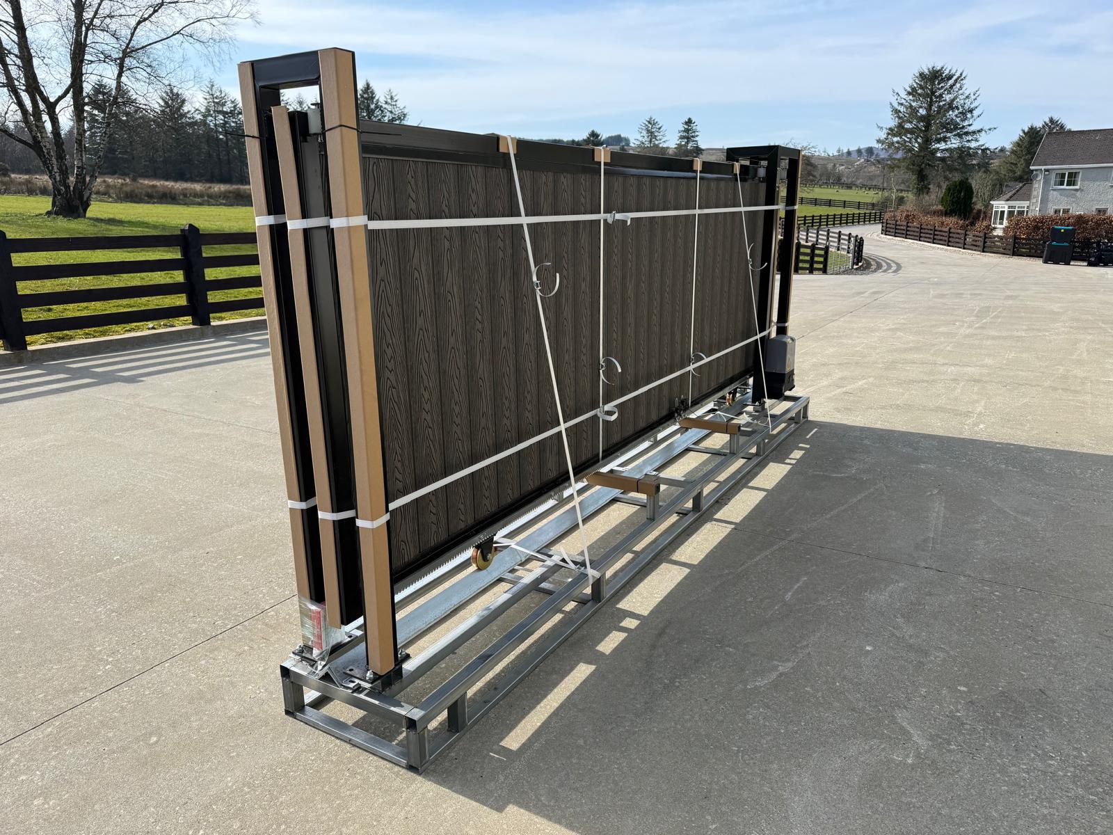New 13ft PD13MS Electric Sliding Gate with Grey Composite Finish
