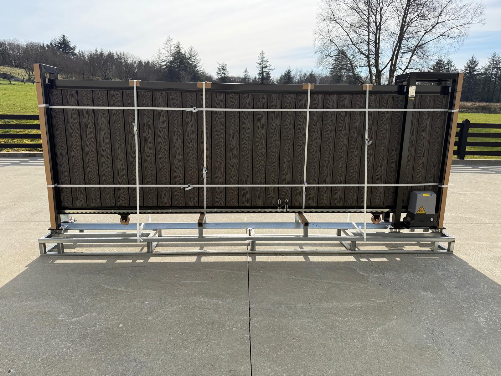 New 13ft PD13MS Electric Sliding Gate with Grey Composite Finish