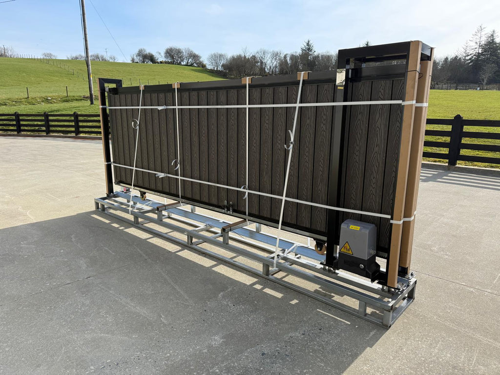 New 13ft PD13MS Electric Sliding Gate with Grey Composite Finish