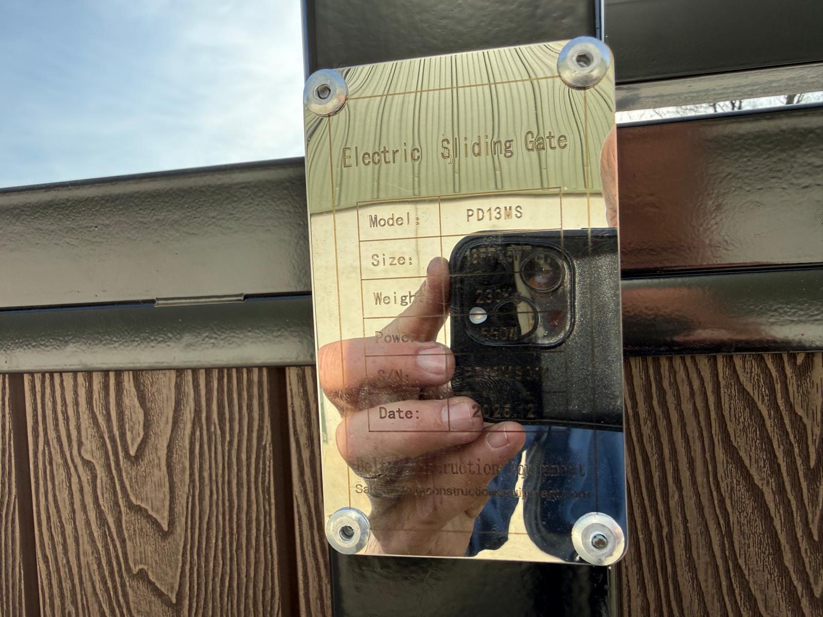 New 13ft PD13MS Electric Sliding Gate with Coffee Composite Finish