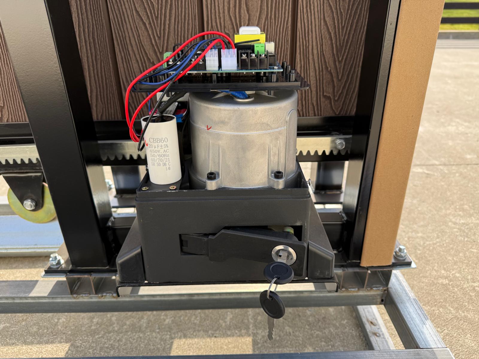 New 13ft PD13MS Electric Sliding Gate with Coffee Composite Finish