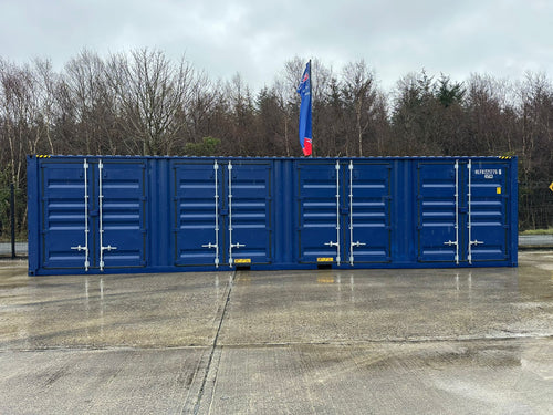 40ft High Cube Container with 4 Side Doors (1 Ship) BLUE