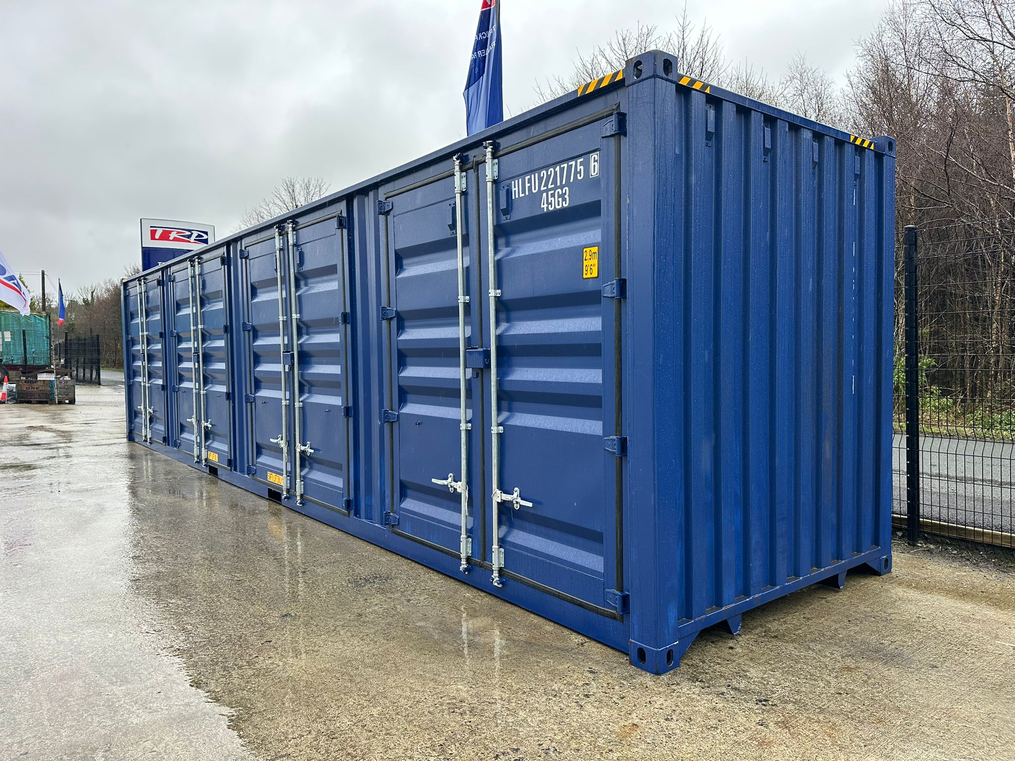 40ft High Cube Container with 4 Side Doors (1 Ship) BLUE