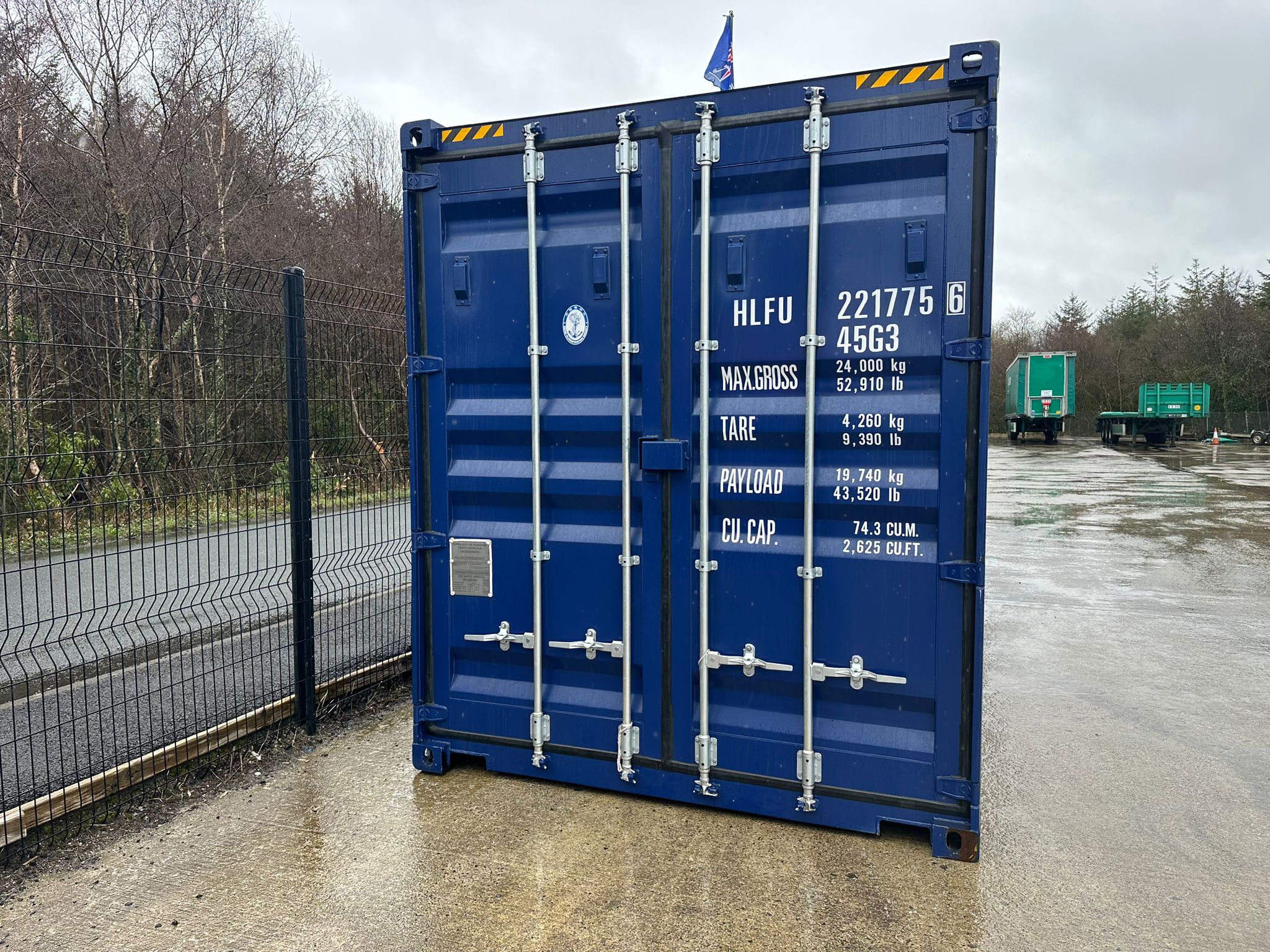 40ft High Cube Container with 4 Side Doors (1 Ship) BLUE