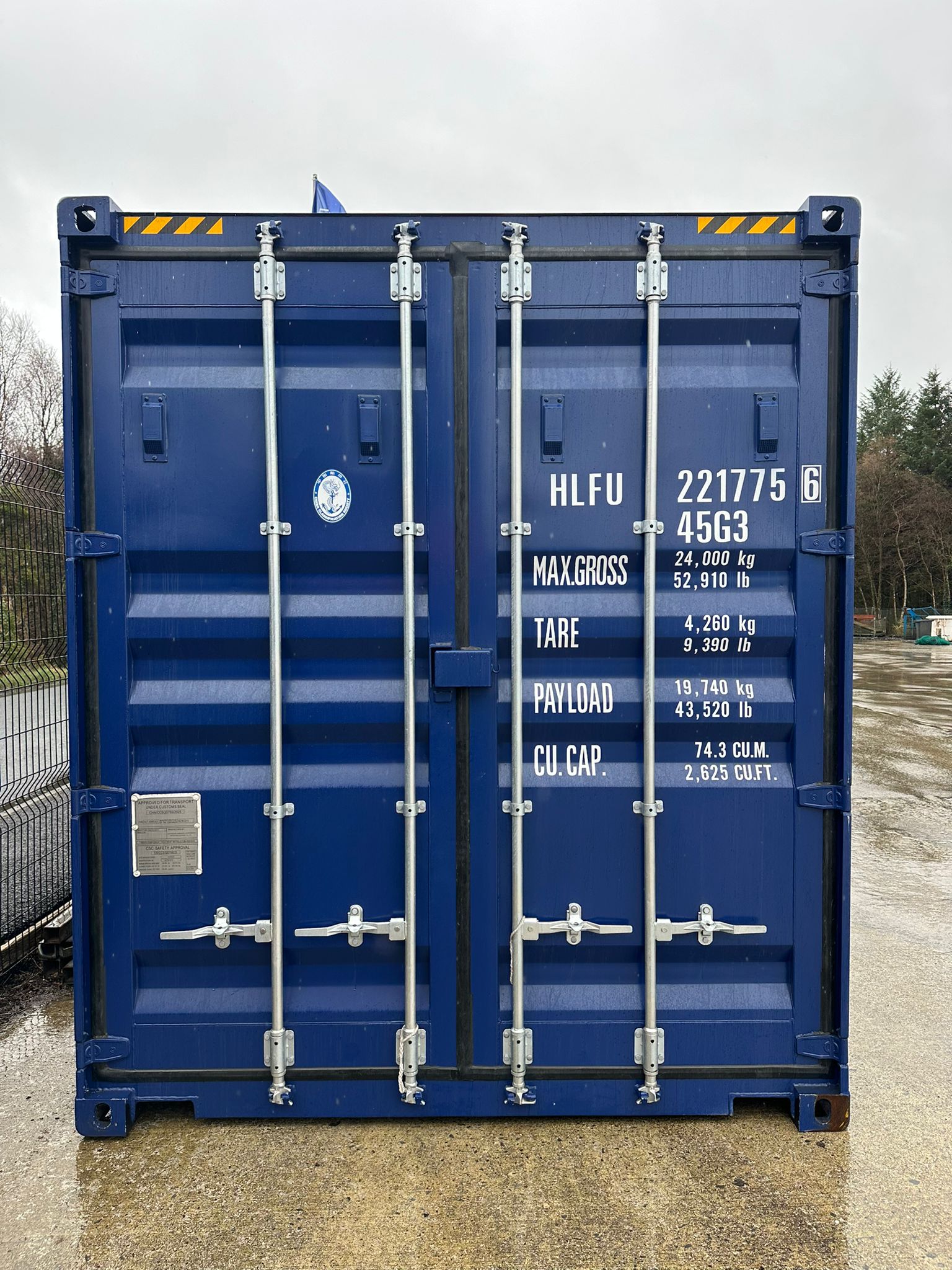 40ft High Cube Container with 4 Side Doors (1 Ship) BLUE