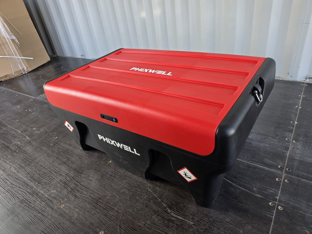 Unused Phixwell 240L Fuel Bowser With 12V Electric Pump, Delivery Hose & Gun, Fuel Gauge & Lockable Cap (Copy)