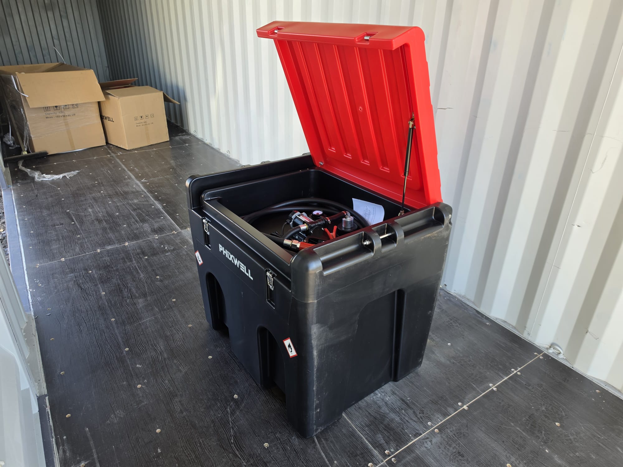 Unused Phixwell 430L Fuel Bowser With 12V Electric Pump, Delivery Hose & Gun, Fuel Gauge & Lockable Cap (Copy) (Copy)