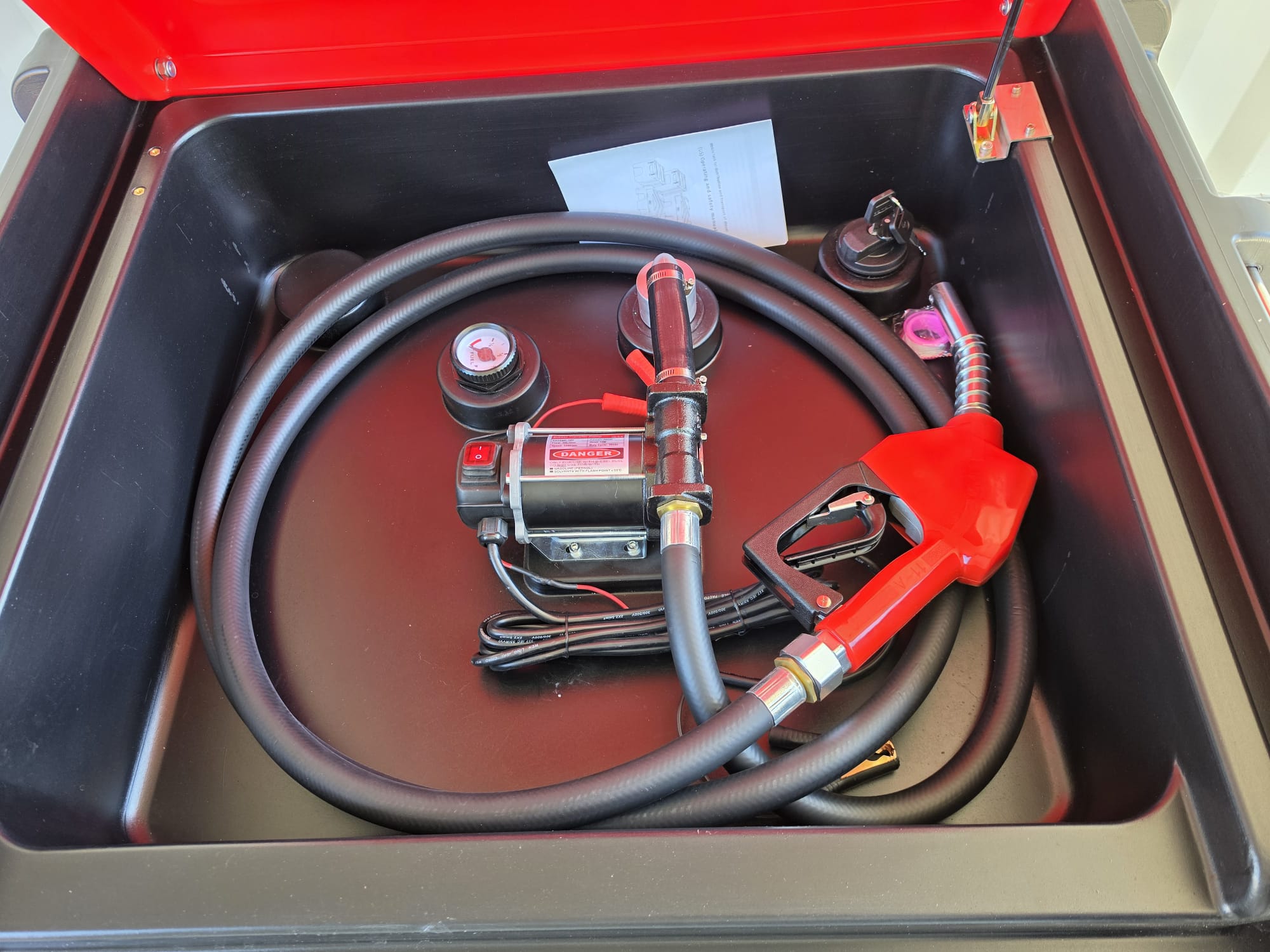 Unused Phixwell 430L Fuel Bowser With 12V Electric Pump, Delivery Hose & Gun, Fuel Gauge & Lockable Cap (Copy) (Copy)