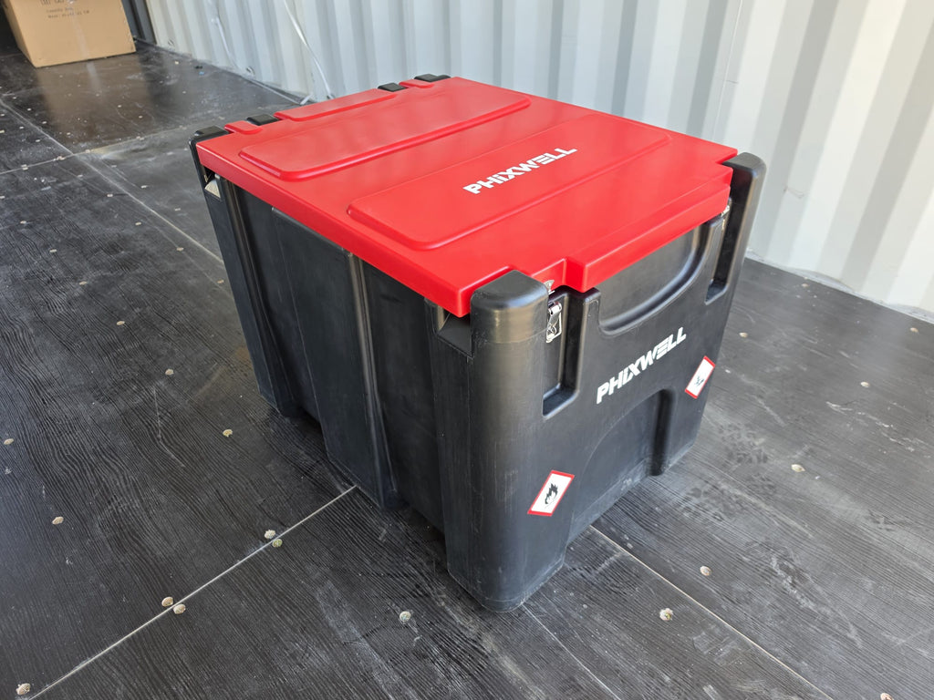 Unused Phixwell 200L Fuel Bowser With 12V Electric Pump, Delivery Hose & Gun, Fuel Gauge & Lockable Cap